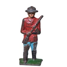 Grey Iron Toy Soldier G41 Royal Canadian Police Early Vintage Dimestore Antique