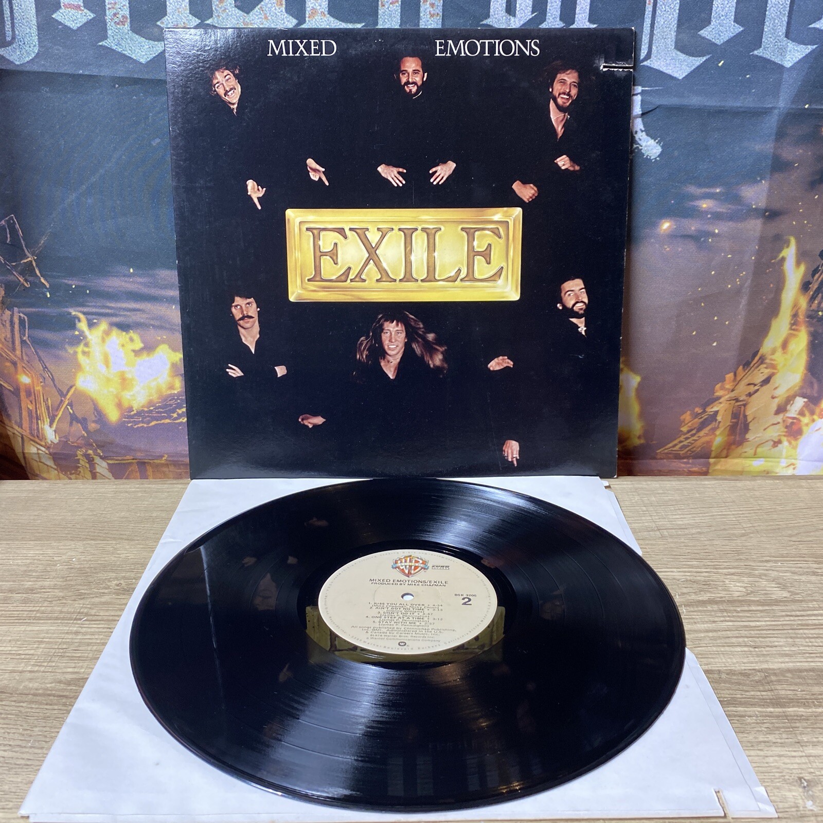 Exile Mixed Emotions LP Vinyl Record 1978 BSK 3205 Warner Bros VG+