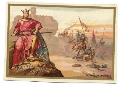 Philippe Auguste - Bataille de Bouvines - - Chromo - Handelskarte