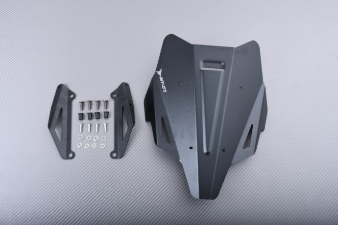 Saute-vent moto alu et bulle noire pour Yamaha MT-07 2021 2022 2023 2024