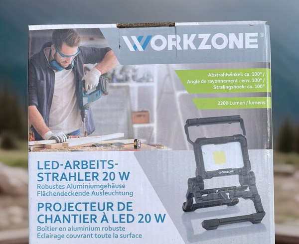 Workzone Led Arbeitsleuchte Baustrahler Arbeitsstrahler 20 W Leuchte 2200 Lumen-image