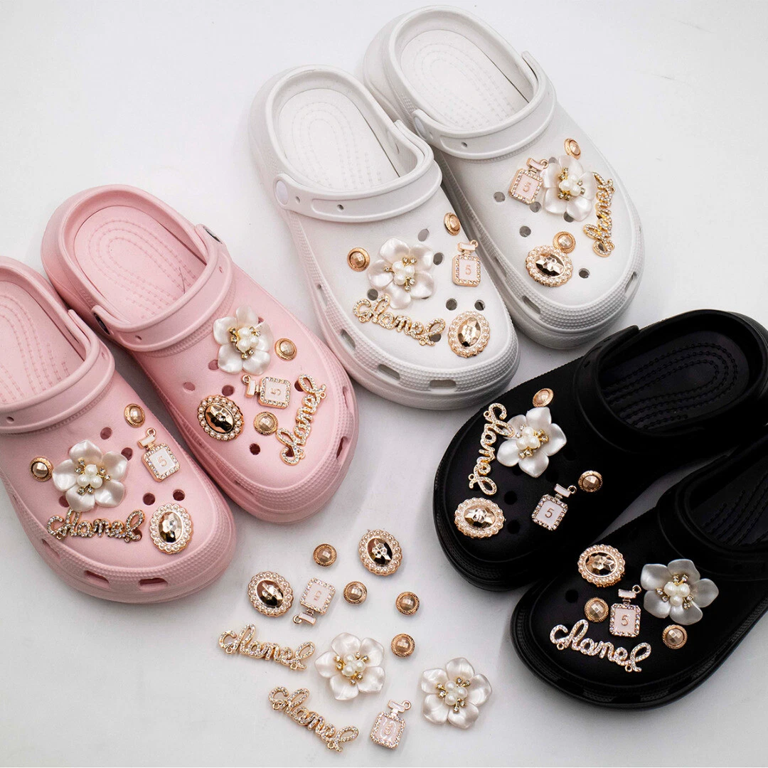 Trendy Shoes Charms Accessories Bling Rhinestone Girl Gift For Croc Shoe  Decor