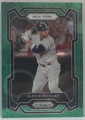 2024 Panini Prizm GREEN SCOPE PRIZM #75 Alex Rodriguez /75  M28