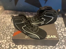 K1 RaceGear 24-CHL-N-9 Challenger Mid-Top Driving Shoes - Black, Size 10 1/2 US