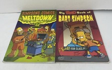 Simpsons Comics Meltdown & Bart Simpson Comic Graphic Novels Lot Of 2