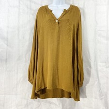 Show Me Your Mumu Tamika Top Women’s Medium Gold Tonic Leaf Long sleeve New