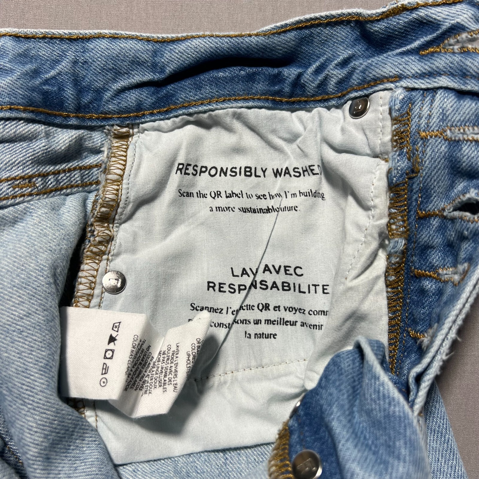 Frame Le Original Patch Work Distressed High Rise… - image 9
