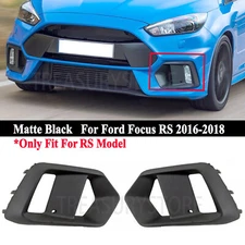 2pcs Set Front Bumper Fog Light Cover Bezel Grille Black For Focus RS 2016-2018