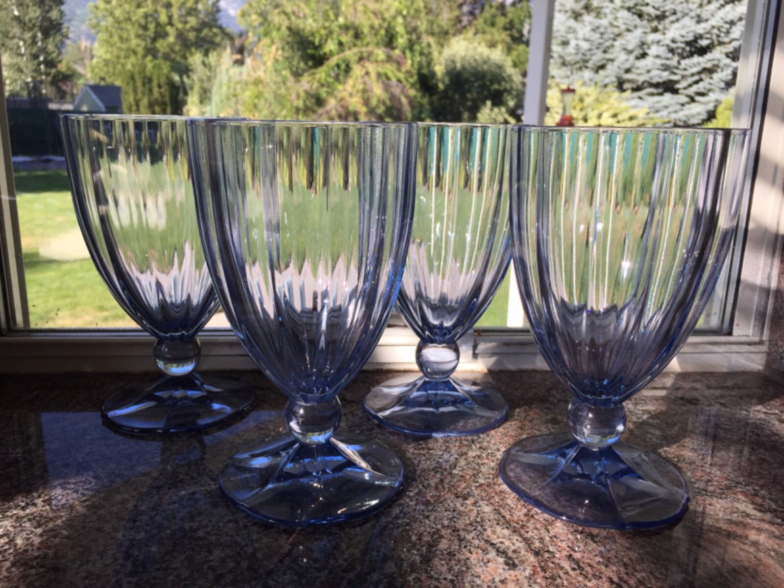 VILLEROY & BOCH My Garden BLUE Iced tea goblets/glasses 4 eBay