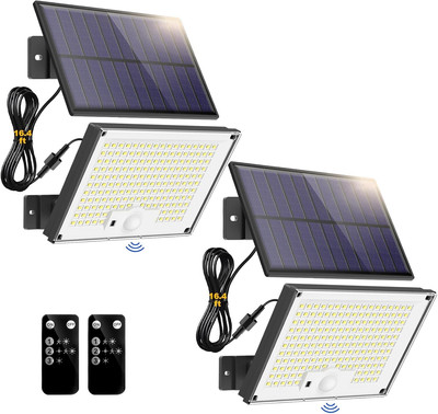 Solar Lights for Outside, 172LED 3Modes Split Motion Sensor Outdoor Lights with 