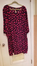 Brand New NAVY & Deep Pink Floral Dress Sz 28