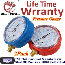 2 for PSI KPA Air Conditioner AC Refrigerant Low & High Pressure Gauge Recharge