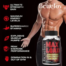 Max Load for Men - Contains Maca, Horny Goat, Vitamins, Tribulus -Muscle Booster