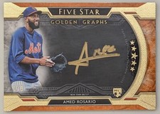2018 Topps Five Star .. AMED ROSARIO .. Golden Graphs Orange AUTO Rookie RC #1/5