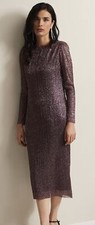 Phase Eight Alix Plisse Dress - Beautiful Shimmer - Size 8 BNWT Evening Occasion