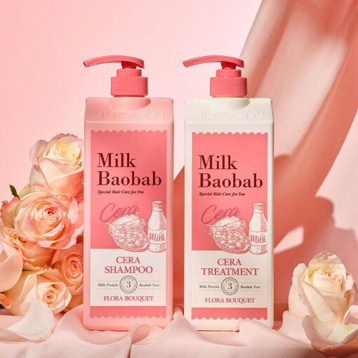MilkBaobab] Cera Shampoo 1200ml & Treatment 1200ml - Flora Bouquet