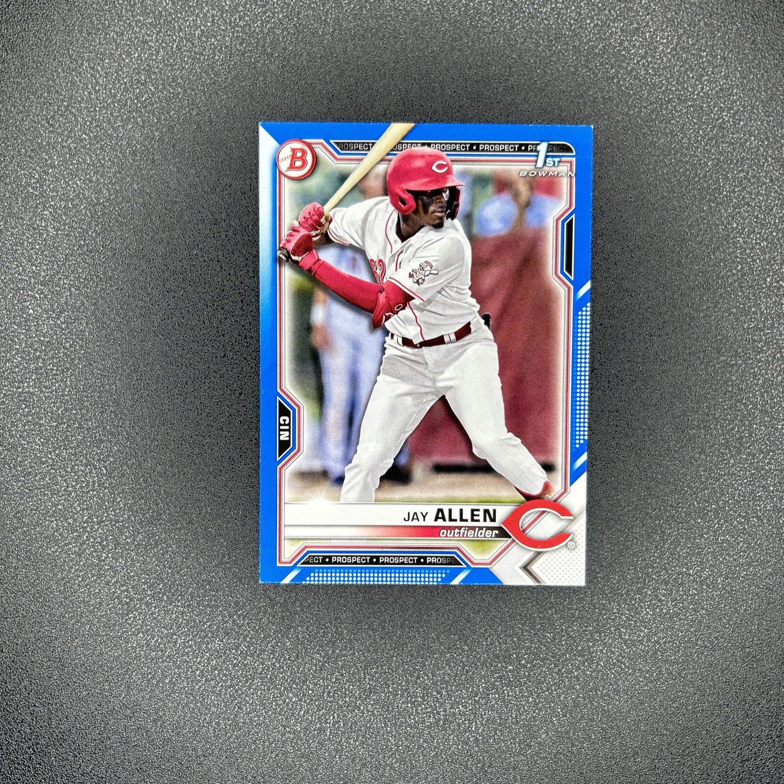 2021 1st Bowman Blue Parallel Jay Allen #BD-11 SP /150 Cincinnati Reds Prospect