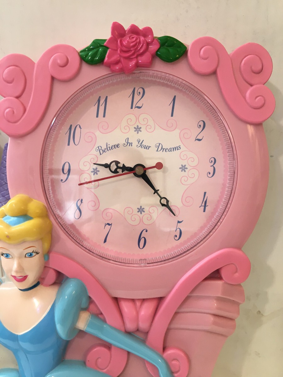 Disney Cinderella Wall Clock Castle Believe In Your Dreams 15