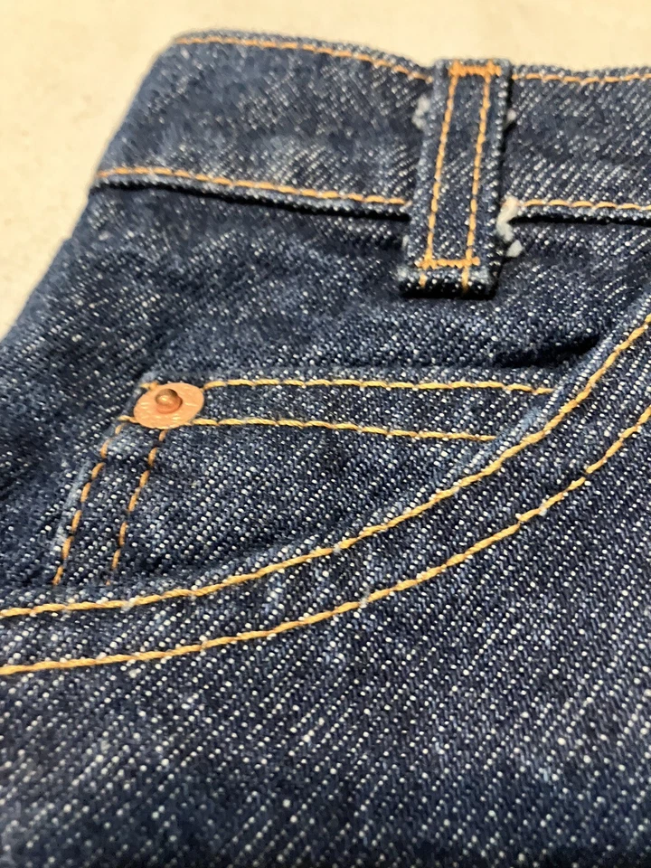 Jeans de mezclilla Levis de colección Deadstock 718-0216 estudiante naranja pestaña 25x30 niños Foto 3 de 4