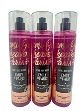 Bath & Body Works LOT 3 Emily In Paris Champagne In Paris Fragrance Mist Spray 8