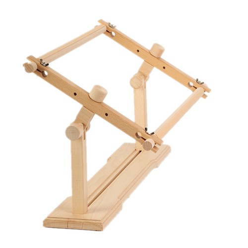 Rotated Embroidery Frame Stand Adjustable Cross Stitch Frame Needlepoint Table - Picture 13 of 14