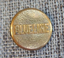Antique Vtg Uniform Button Work Clothes Blue Line~Apx:3/4"~#031-C