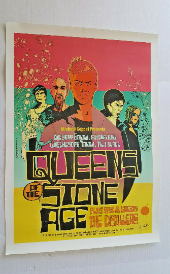 QUEENS OF THE STONE AGE POSTER 2004 LIMITED SIGNED Distillers
