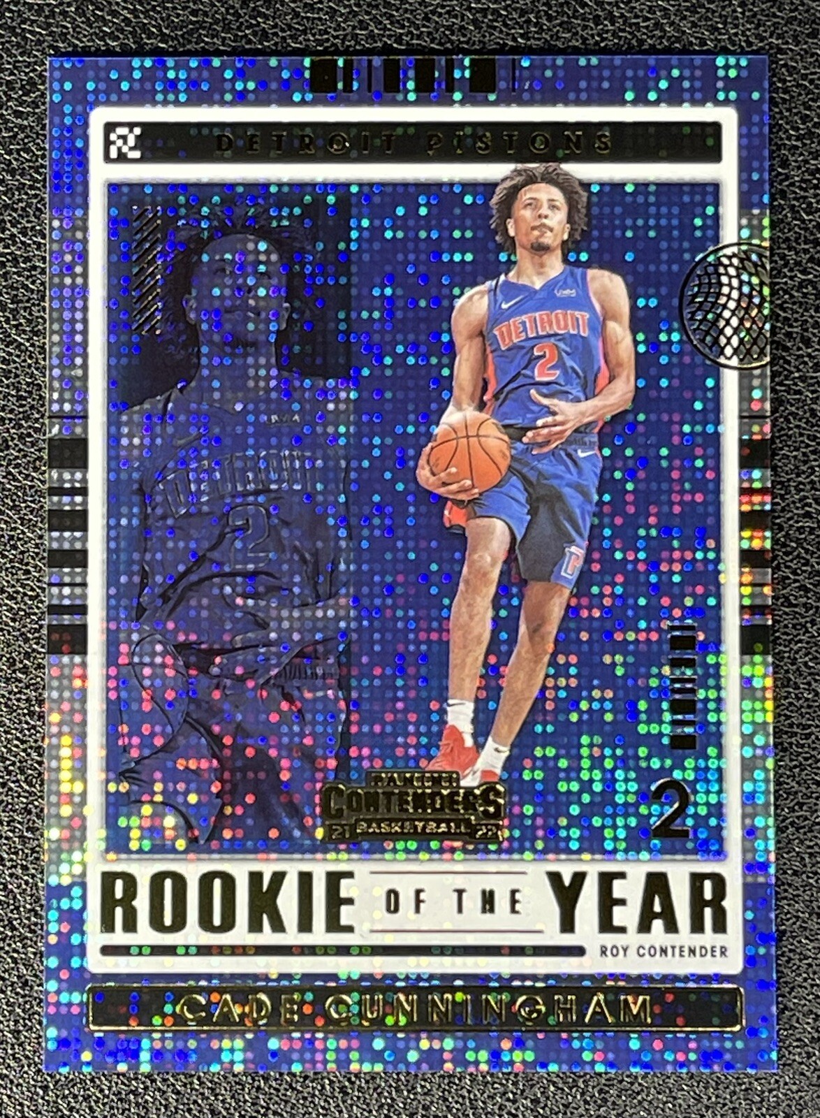 2021-22 Panini Contenders Cade Cunningham Rookie of the Year #1 Detroit Pistons