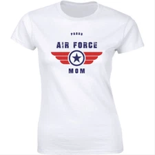 Proud Air Force Mom Women's V-Neck T-Shirt Military Patriot Heroic Mother's Day