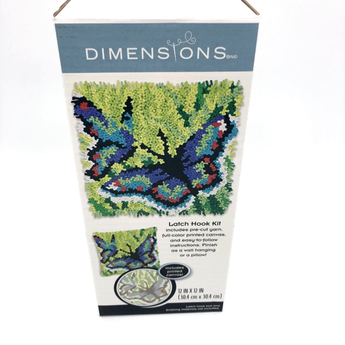 Dimensions Latch Hook Kit Butterflies Canvas Crafts Instruction Hook