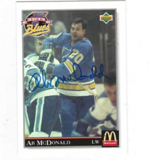 Signed AB McDONALD St. Louis Blues 1992-93 Upper Deck Best of the Card 8 COA