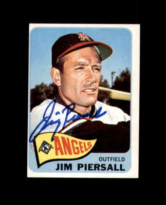 Jim Piersall Signed 1965 Topps Los Angeles Angels Autograph