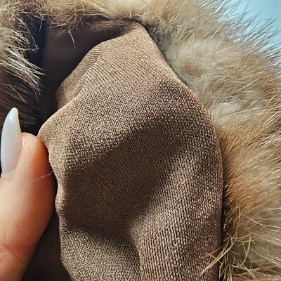 Vintage Brown Mink Fur Beret Pillbox Hat with Bow Women display picture 1