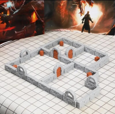Dungeon Terrain Miniatur 40tlg Set DnD RPG Pathfinder Fantasy Tabletop