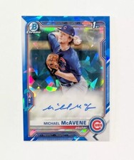 2021 Bowman Chrome Sapphire Michael McAvene 1st Bowman Auto #BSPA-MMC Cubs