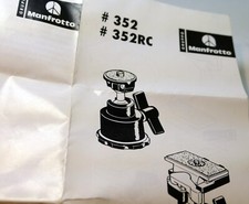 Manfrotto 352 RC Tripod Head Instructions manual Guide English E Sp Fr Gr It