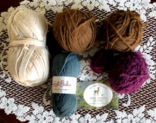 Plymouth Yarn Baby Alpaca Knit Picks Wool of the Andes Mighty Stitch  Mixed Lot