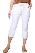 Belle by Kim Gravel Primabelle Twill Utility Capri White