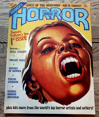 HAMMER'S HOUSE OF HORROR  #1  1978 - Karloff Price PSYCHO Romero high grade gem