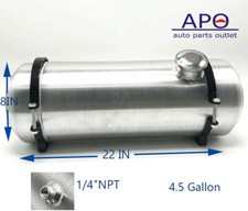 4.5 Gallon Aluminum Gas Tankfuel Tank 8x22 End Fill Spun 14-18npt With Cap