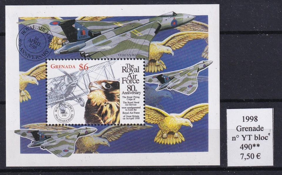 GRENADE / GRENADA 1998 n° YT bloc 490** RAF - Oiseau - Photo 1/1