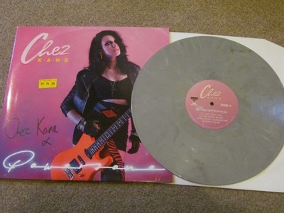 CHEZ KANE - POWERZONE DOUBLE SILVER / MARBLE VINYL LP HANDSIGNIERT SIGNED BLACK