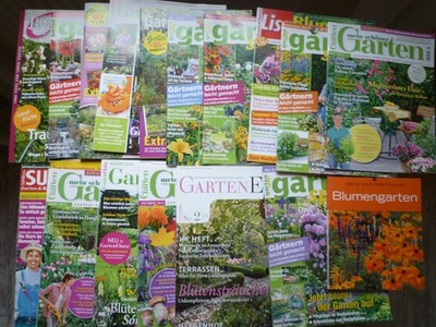 Großes Konvolut Gartenzeitschriften + 1 Buch / Mein Gartentraum Blumengarten