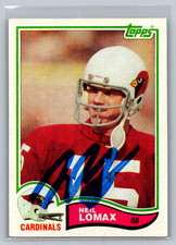Neil Lomax Signed Auto Autographed Card 1982 Topps #471 RC Rookie Cardinals. rookie card picture