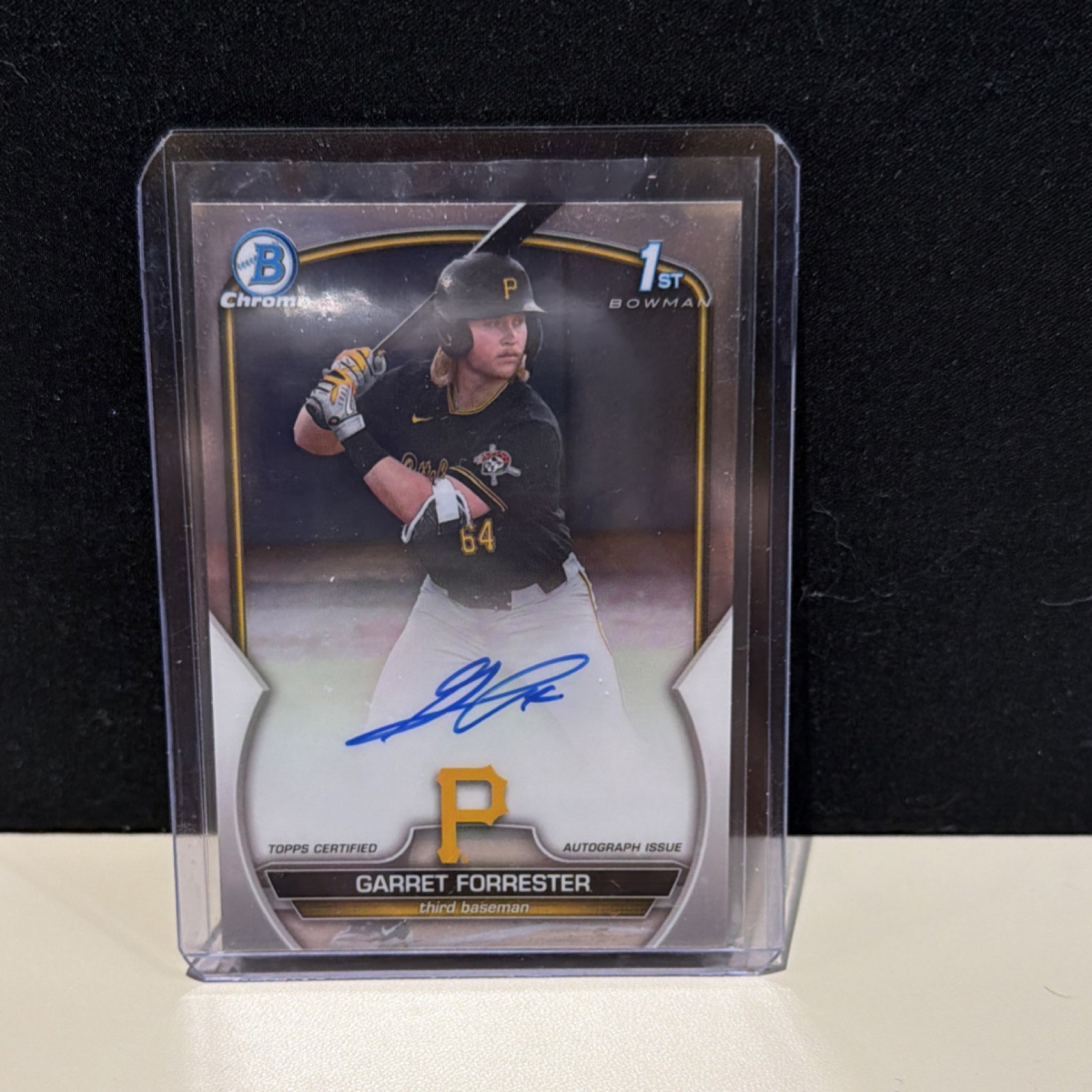 2023 Bowman Chrome 1st Bowman Garret Forrester Pittsburgh Pirates Autograph