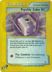 Psychic Cube 01 - 132/147 - Pokemon Aquapolis Reverse Holo Rare Card NM