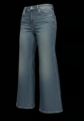 NWT WHBM Extra High Rise Wide Leg Jeans, Size 6S - Cecilia Vintage