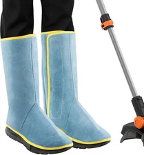 Leg Chaps with Shoes Cover, Weed Eater Shin Gaiters for Garden Weeding, brown 