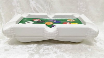 Stussy CERAMIC Billiards Pool Table Ashtray Cigar RARE With Box