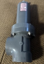 New Plast-O-Matic POM Relief Valve 2 NPT RVT 200V Viton Seals 75 PSI Unit USA